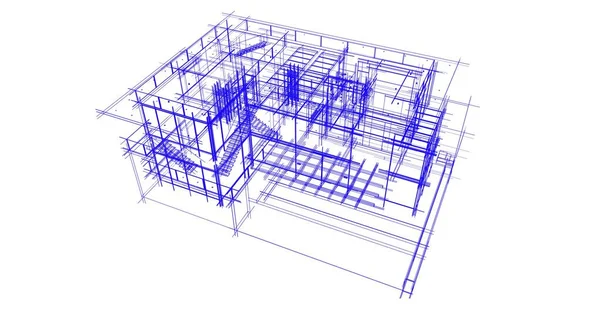 建筑3D背景图 — 图库照片