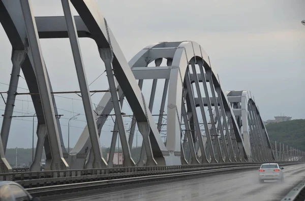 Modern Şehir Köprüsü Mimarisi Kavram Geçmişi — Stok fotoğraf