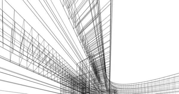 建筑3D背景图 — 图库照片