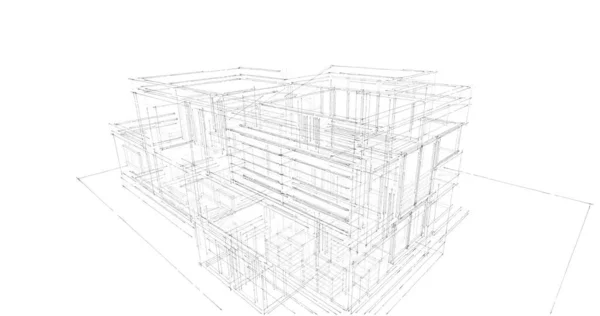 Abstrakcyjny Projekt Tapety Architektonicznej Cyfrowe Tło Koncepcyjne — Zdjęcie stockowe