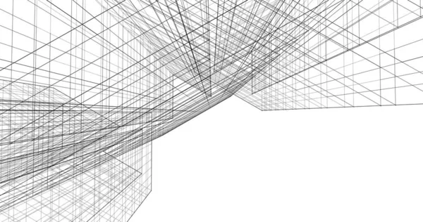 建筑墙纸设计 数字概念背景 — 图库照片