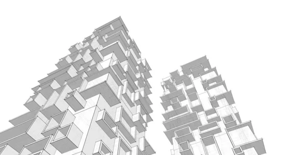 Абстрактный Архитектурный Дизайн Обоев Цифровой Концепт Фон — стоковое фото