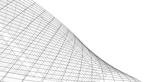 Проектирование Минимальных Геометрических Архитектурных Зданий — стоковое фото