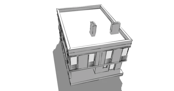 建筑3D背景图 — 图库照片