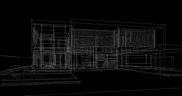 Architektura Budynek Ilustracja Tle — Zdjęcie stockowe