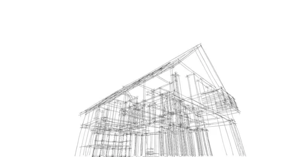 Formas Geométricas Mínimas Líneas Arquitectónicas —  Fotos de Stock