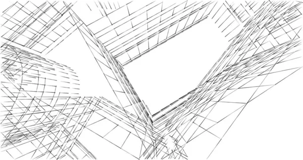 建筑墙纸设计 数字概念背景 — 图库照片