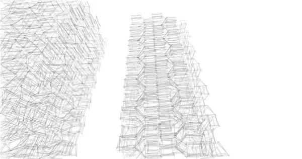 建筑墙纸设计 数字概念背景 — 图库照片