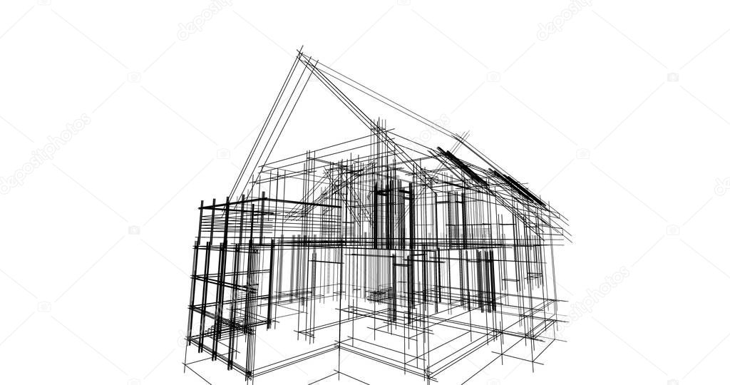 minimal geometrical architectural buildings design