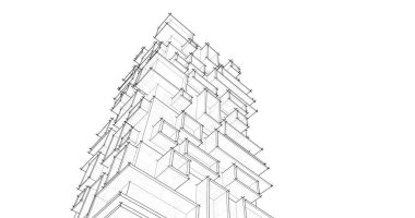 soyut mimari duvar kağıdı tasarımı, dijital konsept arkaplan