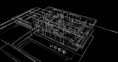 soyut mimari duvar kağıdı tasarımı, dijital konsept arkaplan