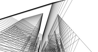 soyut mimari duvar kağıdı tasarımı, dijital konsept arkaplan