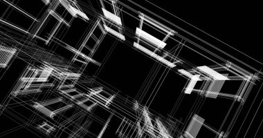 soyut mimari duvar kağıdı tasarımı, dijital konsept arkaplan