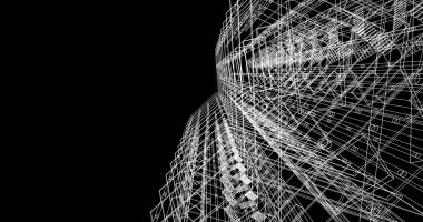 soyut mimari duvar kağıdı tasarımı, dijital konsept arkaplan