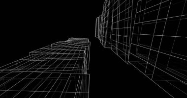 soyut mimari duvar kağıdı tasarımı, dijital konsept arkaplan