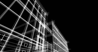 soyut mimari duvar kağıdı tasarımı, dijital konsept arkaplan