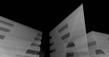 soyut mimari duvar kağıdı tasarımı, dijital konsept arkaplan