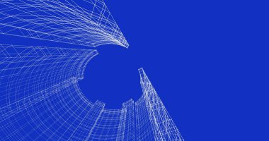 soyut mimari duvar kağıdı tasarımı, dijital konsept arkaplan