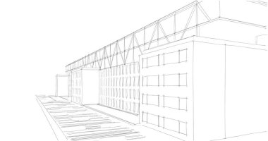 soyut mimari duvar kağıdı tasarımı, dijital konsept arkaplan