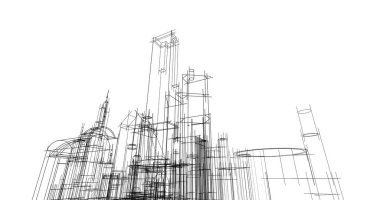 soyut mimari duvar kağıdı tasarımı, dijital konsept arkaplan
