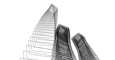 soyut mimari duvar kağıdı tasarımı, dijital konsept arkaplan