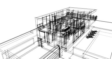 soyut mimari duvar kağıdı tasarımı, dijital konsept arkaplan