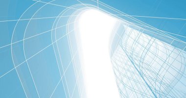 soyut mimari duvar kağıdı tasarımı, dijital konsept arkaplan