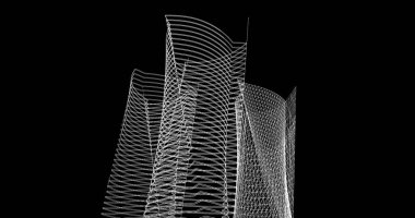 soyut mimari duvar kağıdı tasarımı, dijital konsept arkaplan