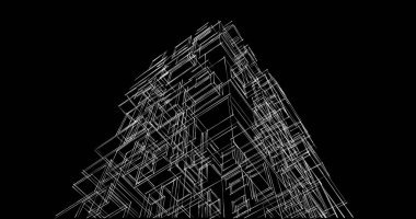 soyut mimari duvar kağıdı tasarımı, dijital konsept arkaplan