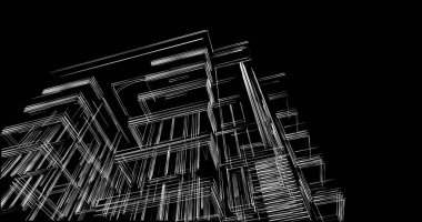soyut mimari duvar kağıdı tasarımı, dijital konsept arkaplan