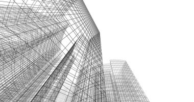 soyut mimari duvar kağıdı tasarımı, dijital konsept arkaplan