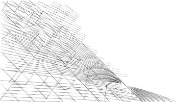 soyut mimari duvar kağıdı tasarımı, dijital konsept arkaplan