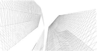 soyut mimari duvar kağıdı tasarımı, dijital konsept arkaplan