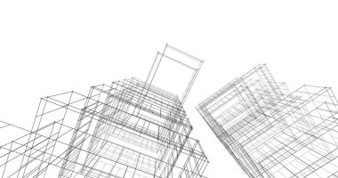 soyut mimari duvar kağıdı tasarımı, dijital konsept arkaplan