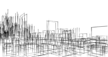 soyut mimari duvar kağıdı tasarımı, dijital konsept arkaplan