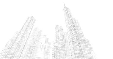 soyut mimari duvar kağıdı tasarımı, dijital konsept arkaplan