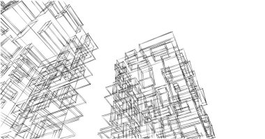 soyut mimari duvar kağıdı tasarımı, dijital konsept arkaplan