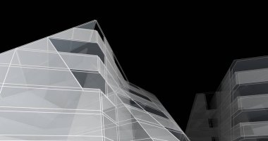 soyut mimari duvar kağıdı tasarımı, dijital konsept arkaplan