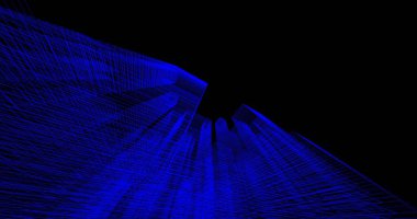 Arkaplanda mimari bina 3d illüstrasyon