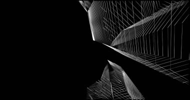 soyut mimari duvar kağıdı tasarımı, dijital konsept arkaplan