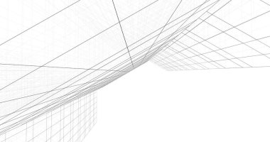 soyut mimari duvar kağıdı tasarımı, dijital konsept arkaplan