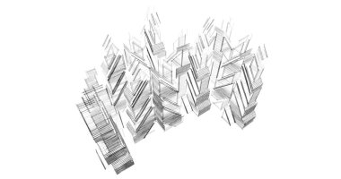 Mimari sanat konseptinde soyut çizgiler, minimum geometrik şekiller. 