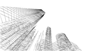 soyut mimari duvar kağıdı tasarımı, dijital konsept arkaplan