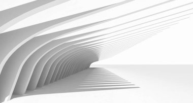 Mimari sanat konseptinde soyut çizgiler, minimum geometrik şekiller. 