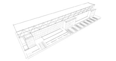 soyut mimari duvar kağıdı tasarımı, dijital konsept arkaplan