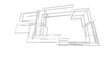 soyut mimari duvar kağıdı tasarımı, dijital konsept arkaplan