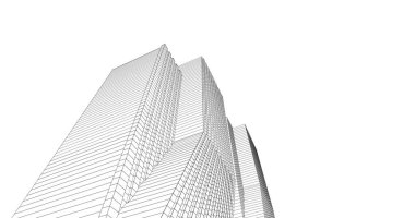 soyut mimari duvar kağıdı tasarımı, dijital konsept arkaplan