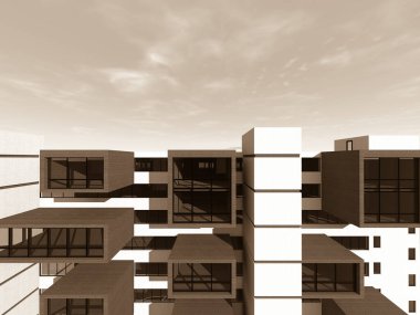 soyut mimari duvar kağıdı tasarımı, dijital konsept arkaplan