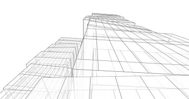 soyut mimari duvar kağıdı tasarımı, dijital konsept arkaplan