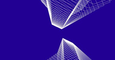 Mimari sanat konseptinde soyut çizgiler, minimum geometrik şekiller. 